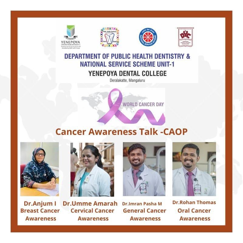 Dr. Mariam Anjum — World Cancer Day — Cancer Awareness Talk